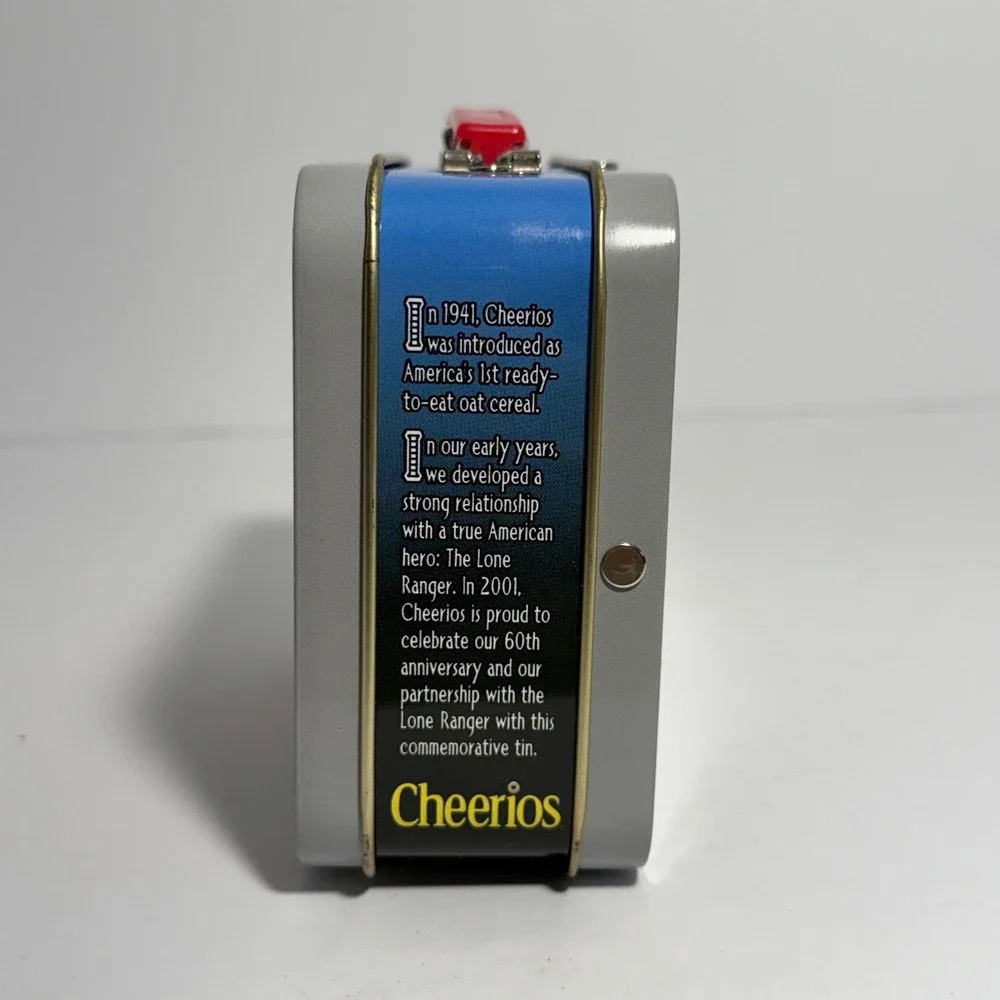 2001 Cheerios 60th Anniversary Lone Ranger Commemorative Mini Lunch Box Tin